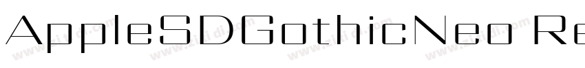AppleSDGothicNeo Reg字体转换